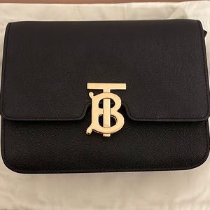 Burberry Small Grainy Leather TB Bag